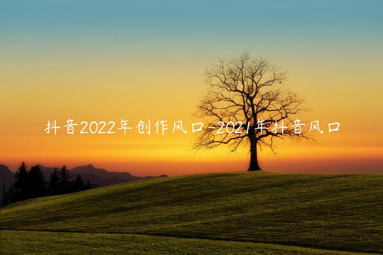 抖音2022年創(chuàng)作風(fēng)口-2023年抖音風(fēng)口